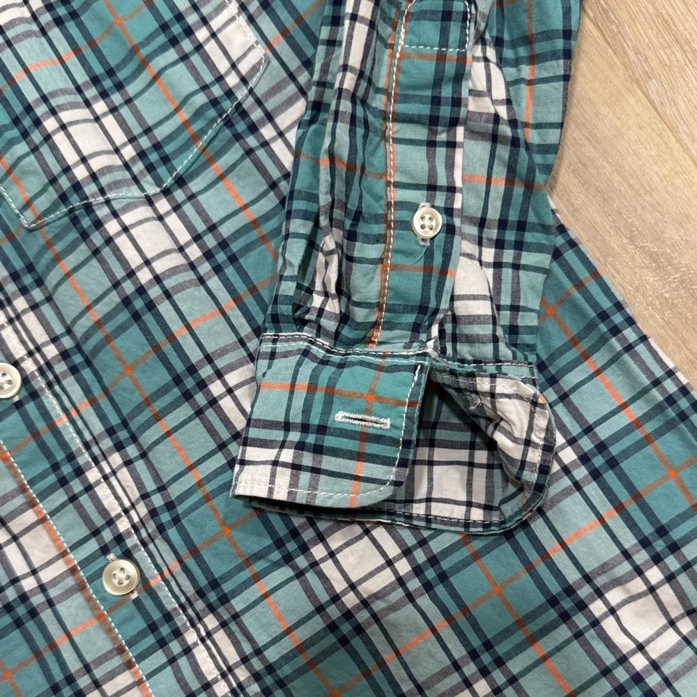Carter's Blue and White Plaid Button Down Shirt